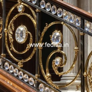 Stylish Brass Crystal Railings for Homes CR-3748