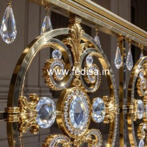 Premium Brass Crystal Railings for Interiors CR-3752