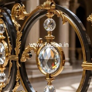 Luxury Brass Crystal Railings for Duplex Homes CR-3754