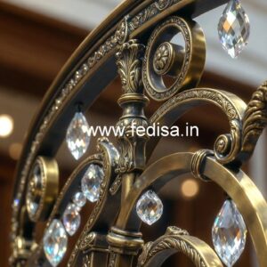 Designer Brass Crystal Stair Railings for Villas CR-3755