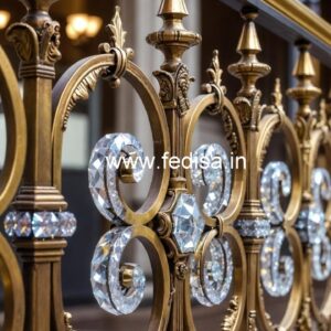 Royal Brass Crystal Interior Railings CR-3756