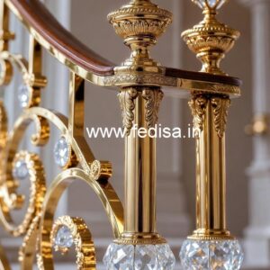 Classic Brass Crystal Railings for Luxury Homes CR-3759
