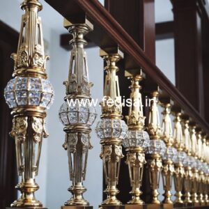 Custom Brass Crystal Railings for Homes CR-3768