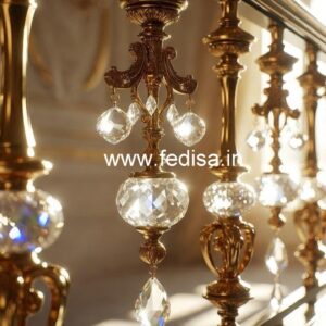 Modern Interior Design with Brass Crystal Railing CR-3770