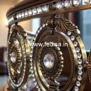 Premium Crystal Brass Stair Railings CR-3771