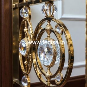 Luxury Staircase Brass Crystal Railings CR-3782