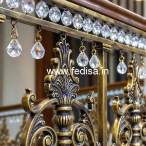 Designer Interior Brass Crystal Railings CR-3783