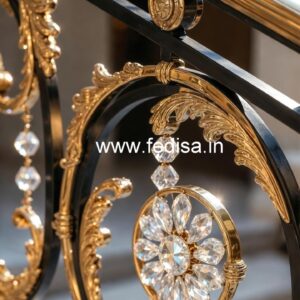 Luxury Crystal Brass Railings for Interiors CR-3786