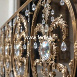 Classic Brass Crystal Railings for Interiors CR-3790