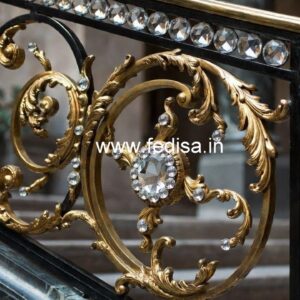 Modern Brass Crystal Stair Railings CR-3793