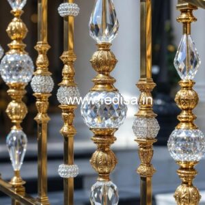 Luxury Brass Crystal Staircase Designs CR-3802