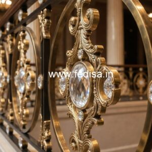 Stylish Brass Crystal Railings for Interiors CR-3807