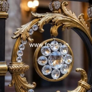 Premium Brass Crystal Railing for Villas CR-3809