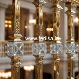 High-End Brass Crystal Railings for Interiors CR-3817