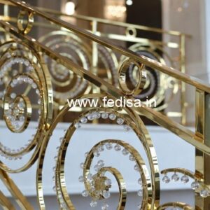 Luxury Brass Crystal Railings for Modern Villas CR-3826