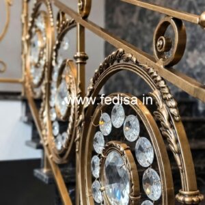 Premium Brass Crystal Railings for Luxury Homes CR-3828