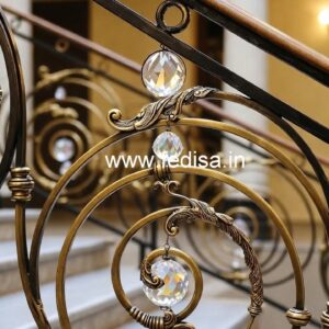 Elegant Brass Crystal Railings for Home Decor CR-3829
