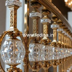 Stylish Brass Crystal Railings for Interior Design CR-3830