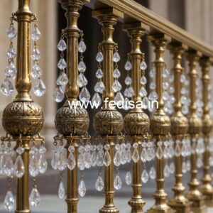 Premium Brass Crystal Railings for Architecture CR-3833