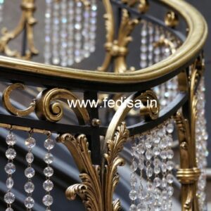 Elegant Brass Crystal Railings for Modern Homes CR-3838