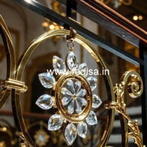 Stylish Brass Crystal Railings for Luxury Living CR-3843
