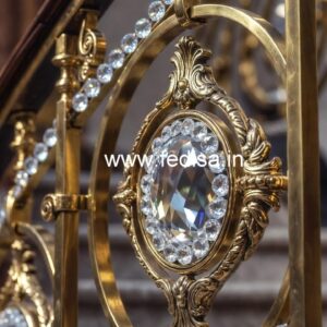 Decorative Brass Crystal Railing for Interiors CR-3850