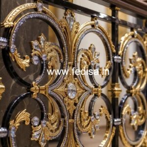 Unique Brass Crystal Staircase Designs CR-3856
