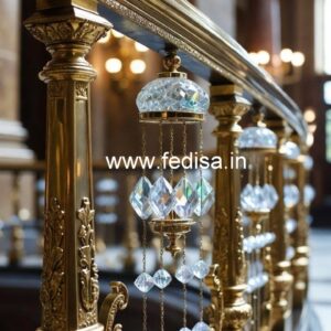 Stylish Brass Crystal Railing for Interiors CR-3862