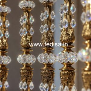 Premium Brass Crystal Railings for Apartments CR-3864