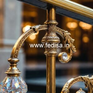 Premium Staircase Brass Crystal Railings CR-3867