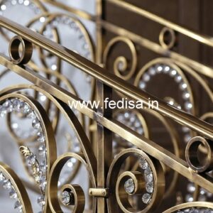 Elegant Brass Crystal Railings for Staircase CR-3869