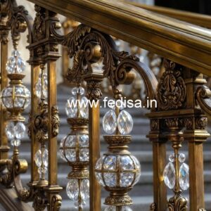 Premium Brass Crystal Railing for Home Decor CR-3872