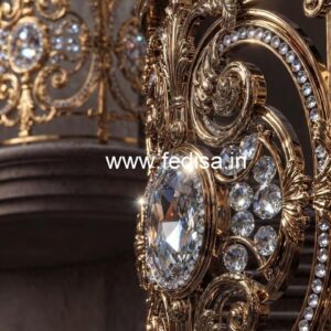 Classic Brass Crystal Railings for Homes CR-3874