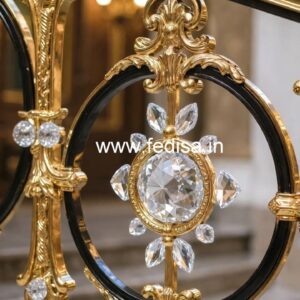 Premium Brass Crystal Staircase Designs CR-3876