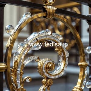 Stylish Brass Crystal Railings for Architecture CR-3884