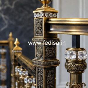 Elegant Brass Crystal Railings for Homes CR-3886