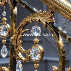 Designer Brass Crystal Railings for Projects CR-3889