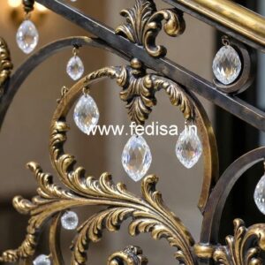 Premium Brass Crystal Railings for Duplex Homes CR-3905