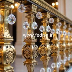 Premium Brass Crystal Railings for Classic Homes CR-3947