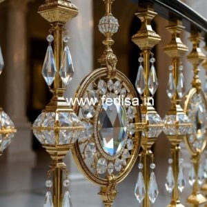 Designer Brass Crystal Railing for Staircase CR-3957