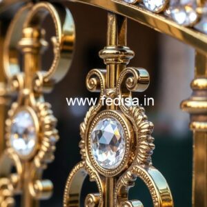 Handmade Brass Crystal Railing Designs CR-3963