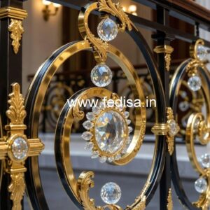 Custom Brass Crystal Railing for Interiors CR-3964