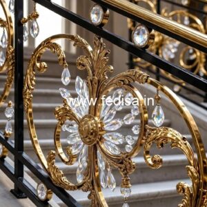 Modern Luxury Brass Crystal Railings CR-3965