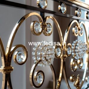 Premium Interior Brass Crystal Railings CR-3970