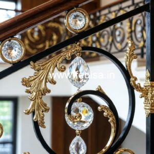 Royal Look Brass Crystal Railing Designs CR-3975