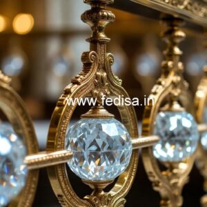 Glass & Brass Crystal Railing Combo Designs CR-3978