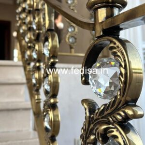 High-End Staircase Brass Crystal Designs CR-3982