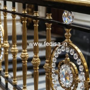 Designer Handcrafted Brass Crystal Railing CR-3984