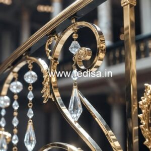 Brass Crystal Railing for Grand Interiors CR-4006