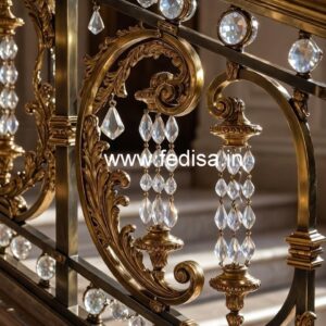 Luxury Home Decor Brass Crystal Railings CR-4008